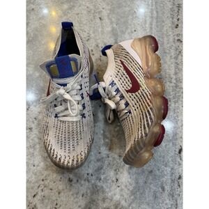 Nike Air Vapor Max Flyknit Sneakers Women's 7 White Multicolor